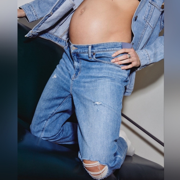 Hatch the distressed Boyfriend Maternity Jean 27